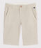 Bermuda en seersucker enfant garçon MARECAGE/ MARSHMALLOW