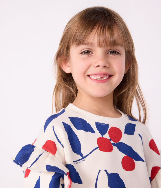 Sweatshirt enfant en coton imprimé MILK/ MULTICO