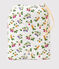 Carré de bain et gant bébé imprimés fruits MARSHMALLOW/ BOUDOR/ MULTICO