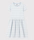 Robe rayée manches courtes en coton enfant fille