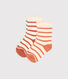 Lot de 2 paires de chaussettes rayures bébé