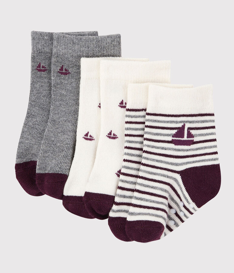 Lot de 3 paires de chaussettes b&eacute;b&eacute; multicouleur