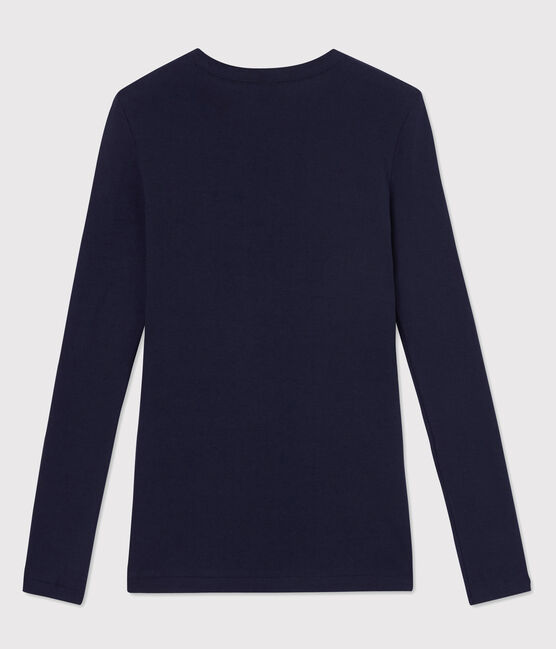 Tee-shirt L'ICONIQUE col rond en coton Femme bleu SMOKING