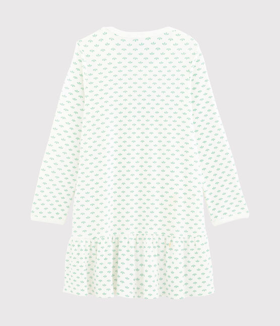 Chemise de nuit petite fille en côte blanc MARSHMALLOW/blanc MULTICO