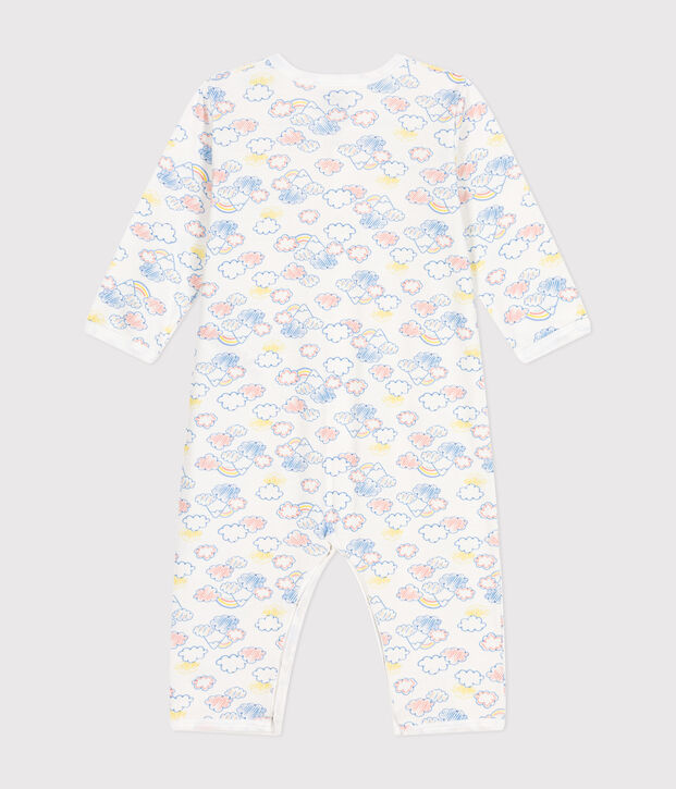 Pyjama sans pieds en coton b&eacute;b&eacute; blanc/multicouleur