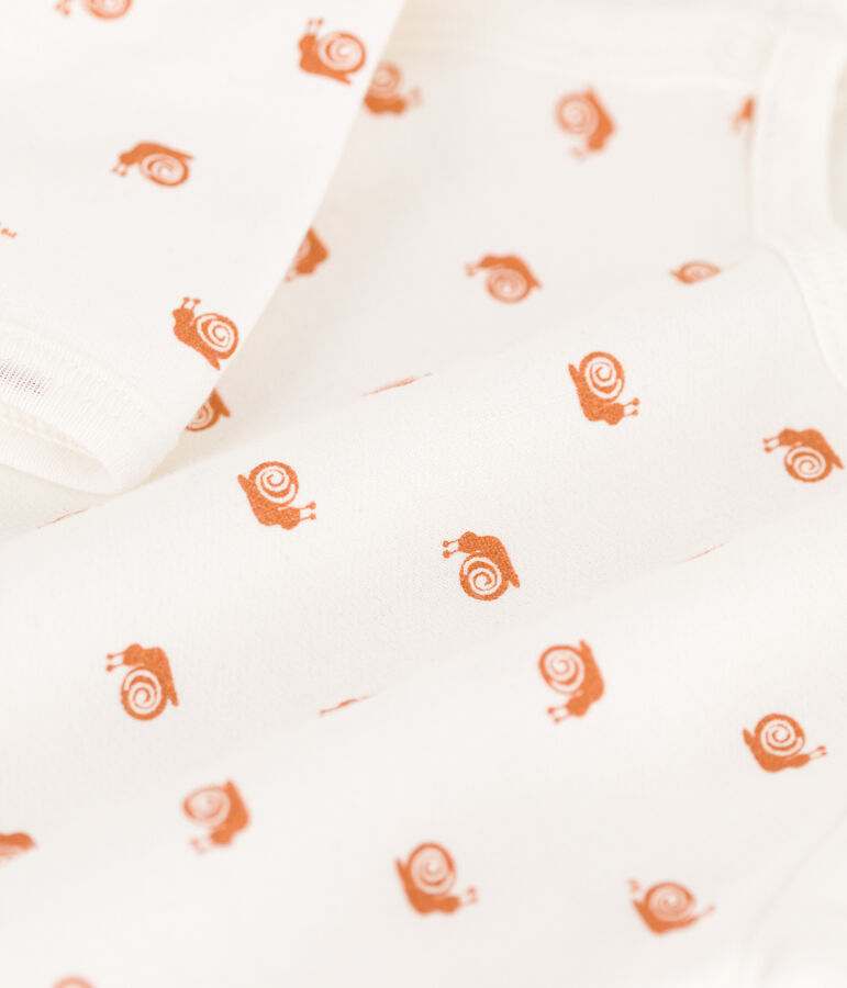 Dors bien imprim&eacute; b&eacute;b&eacute; en molleton blanc MARSHMALLOW/ ECUREUIL