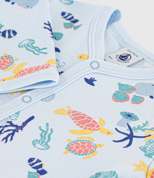 Pyjama b&eacute;b&eacute; en coton imprim&eacute; marin phosphorescent bleu/multicouleur
