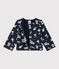 Cardigan b&eacute;b&eacute; fille en molleton imprim&eacute; bleu/multicouleur