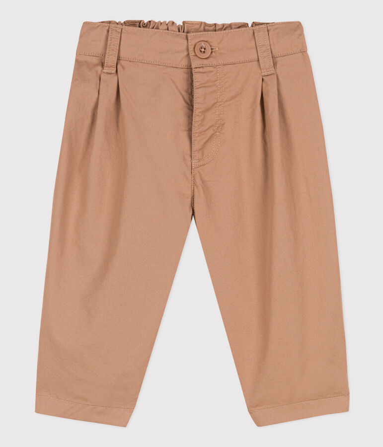 Pantalon b&eacute;b&eacute; en serge craquante beige VINTAGE