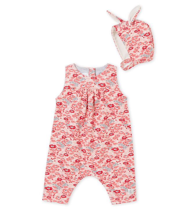Salopette longue et b&eacute;guin b&eacute;b&eacute; fille multicouleur
