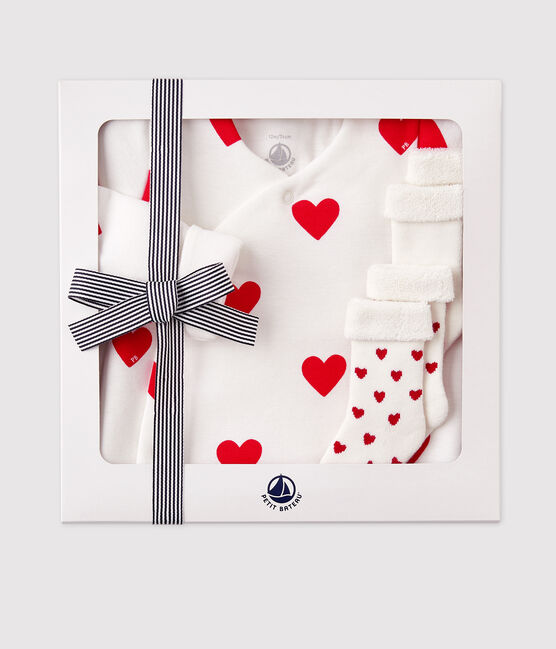 Coffret cadeau naissance cœur variante 1