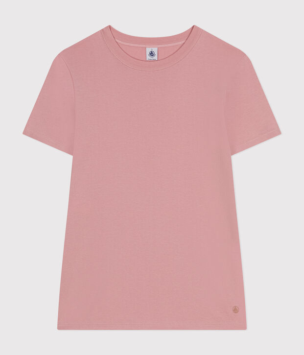 Tee-shirt l'Iconique en coton uni femme rose