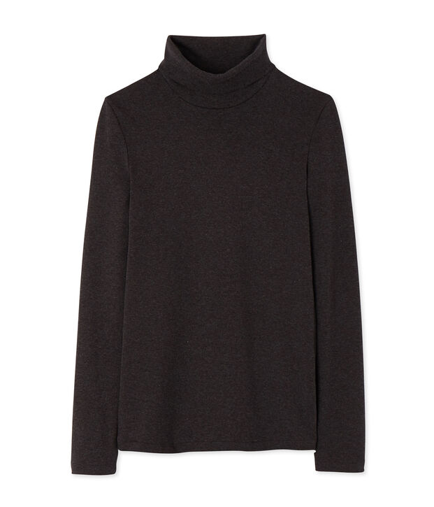 Sous-pull femme uni gris