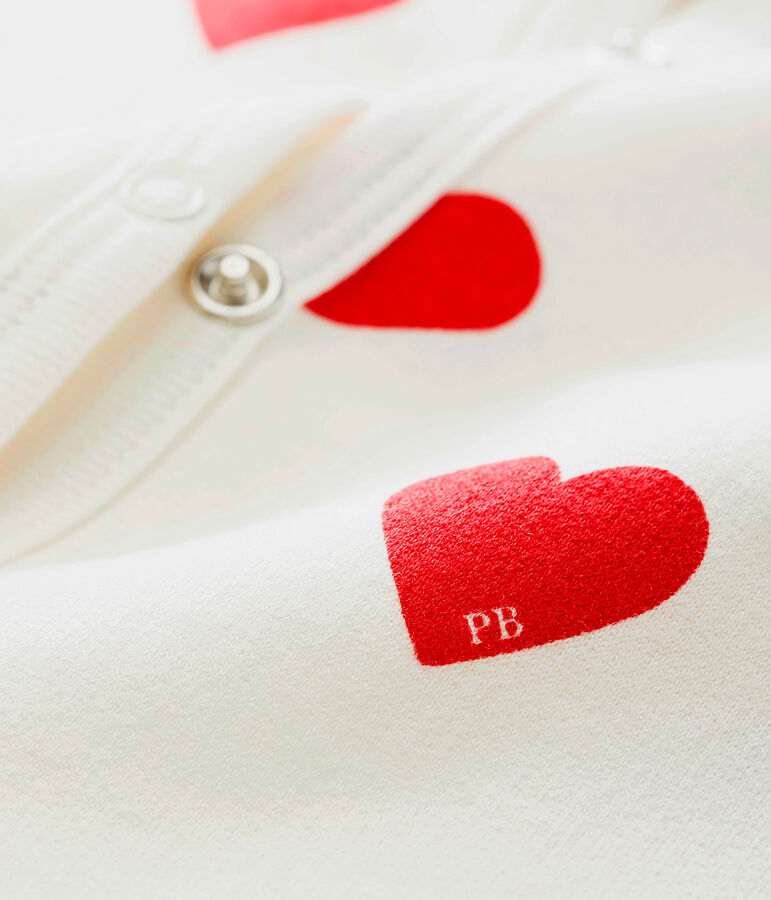 Dors bien b&eacute;b&eacute; fille - gar&ccedil;on en c&ocirc;te blanc/rouge