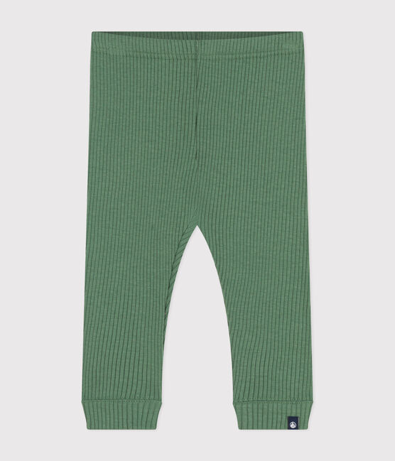 Legging en coton bébé vert PALMERAIE
