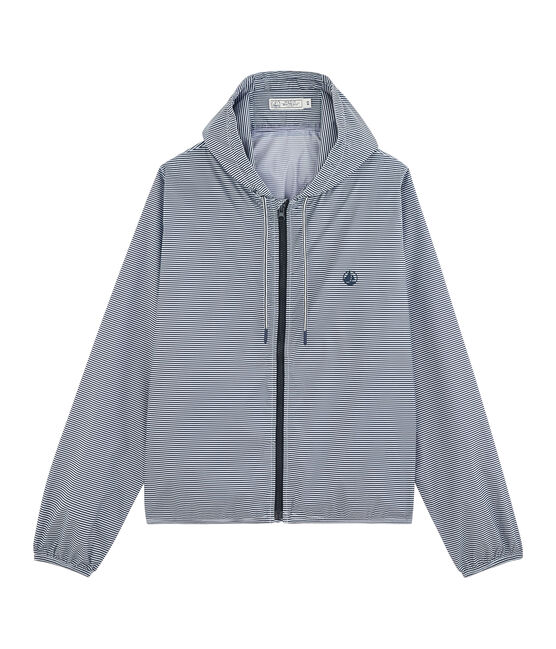 Coupe-vent court mixte bleu SMOKING/blanc MARSHMALLOW