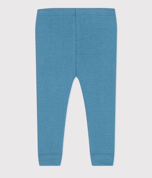 Legging en coton b&eacute;b&eacute; bleu