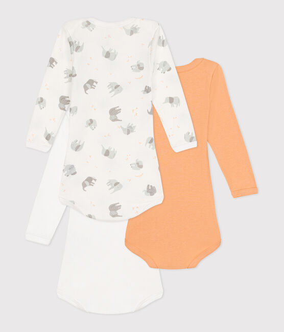 Lot de 3 bodies manches longues en coton bébé variante 1