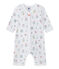 Dors bien sans pieds bébé fille imprimé blanc ECUME/blanc MULTICO