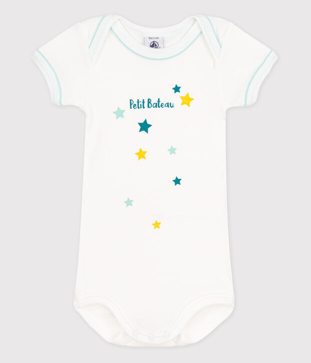 Body manches courtes b&eacute;b&eacute; blanc