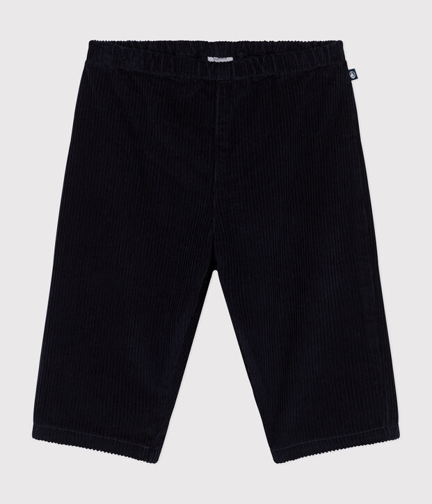 Pantalon en velours b&eacute;b&eacute; bleu marine