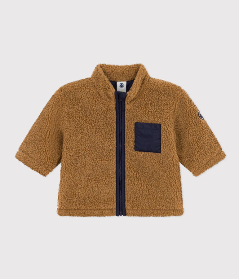 Veste en sherpa b&eacute;b&eacute; marron BRINDILLE