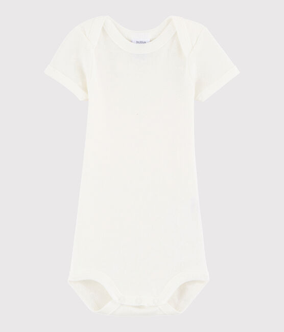 Body manches courtes bébé fille-garçon blanc MARSHMALLOW