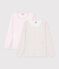 Lot de tee-shirts enfant en coton manches longues &agrave; fleurs multicouleur