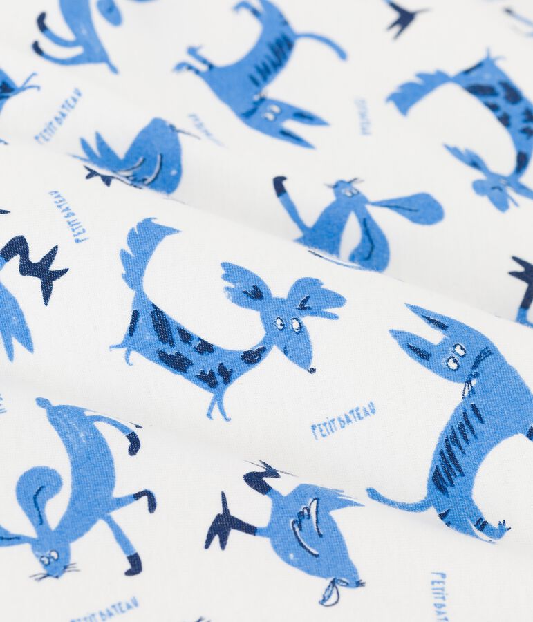 Gigoteuse b&eacute;b&eacute; imprim&eacute; en coton blanc MARSHMALLOW/blanc MULTICO