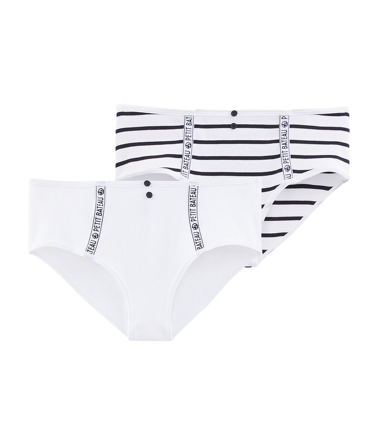 Lot de 2 culottes taille haute femme multicouleur