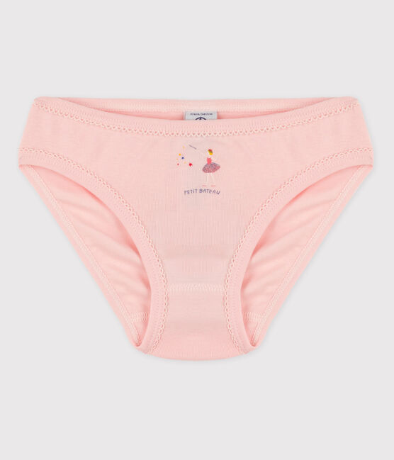 Culotte petite fille en coton rose MINOIS