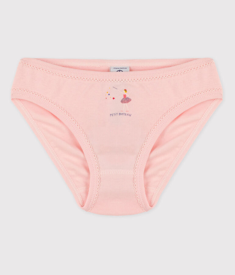 Culotte petite fille en coton rose MINOIS
