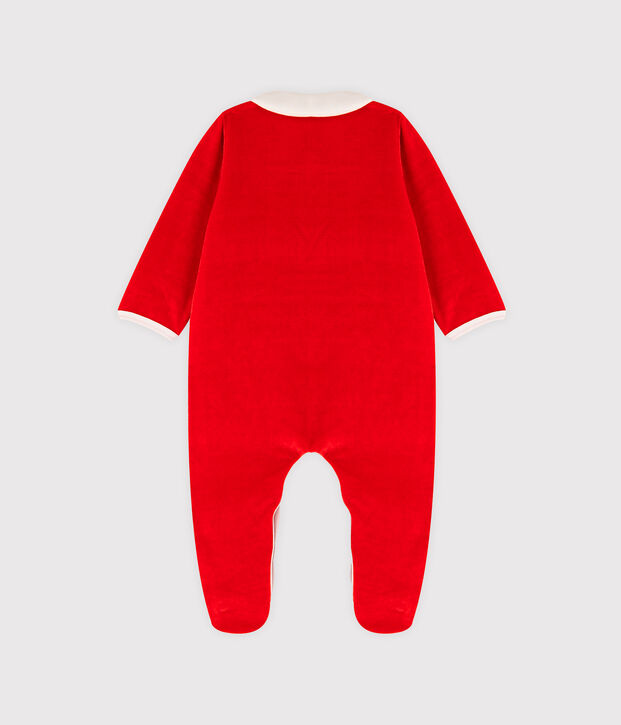 Dors bien b&eacute;b&eacute; &agrave; col en velours rouge