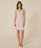 Nuisette en coton Femme blanc MARSHMALLOW/rouge TERKUIT