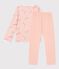 Pyjama  en velours blanc/rose/multicouleur