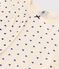 Pyjama manches courtes cœur petite fille en coton blanc AVALANCHE/ NEWBLEU