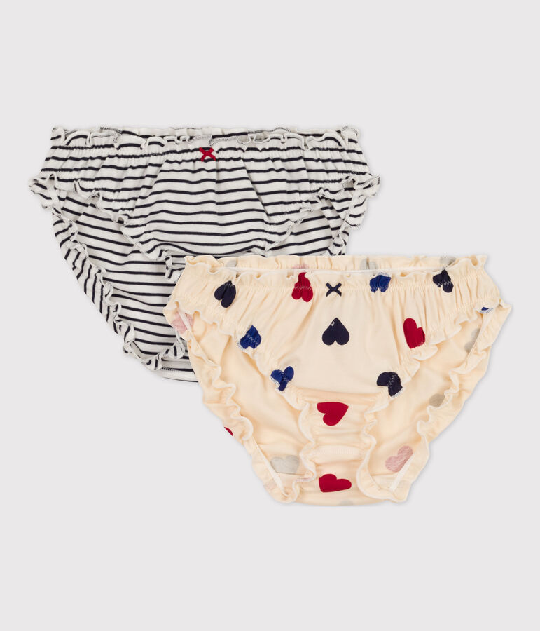 Lot 2 culottes froufrou en coton Femme multicouleur