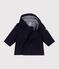 Caban b&eacute;b&eacute; en drap de laine uni bleu marine