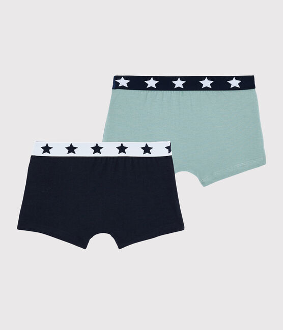 Lot de 2 boxers  petit garçon en coton biologique et elasthanne variante 1