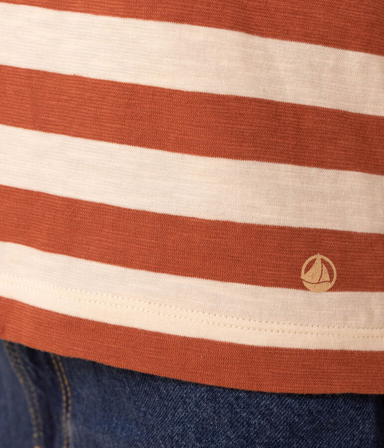 Tee-shirt LE DROIT col rond en coton Femme FAMEUX/ AVALANCHE