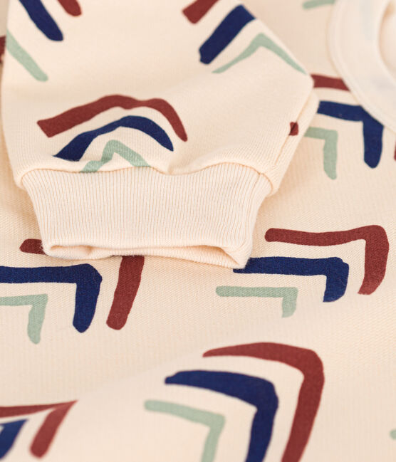 Sweatshirt imprimé en molleton enfant blanc AVALANCHE/ MULTICO