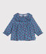 Blouse bébé en velours manches longues imprimé pommes