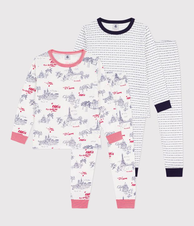 Lot de pyjamas enfant en coton imprim&eacute; multicouleur