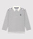 Polo manches longues rayés en coton enfant garçon