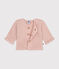 Cardigan en tricot point mousse bébé rose SALINE