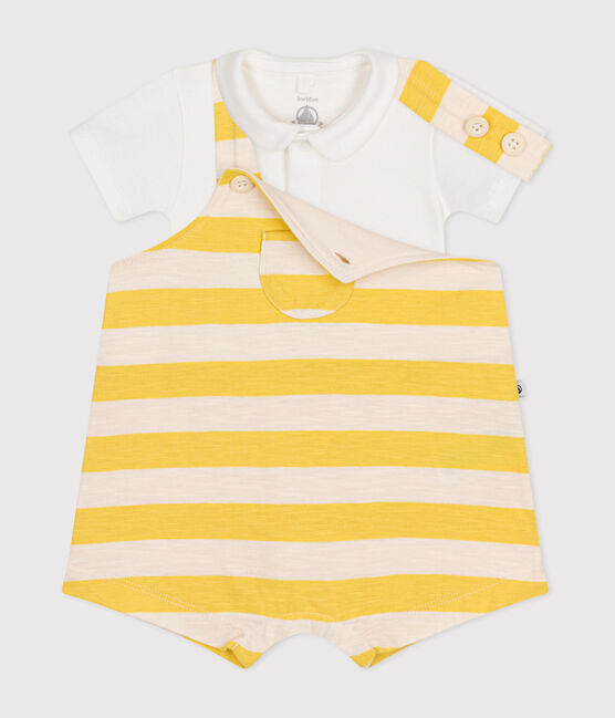 Ensemble salopette en jersey flammé bébé jaune NECTAR/ AVALANCHE