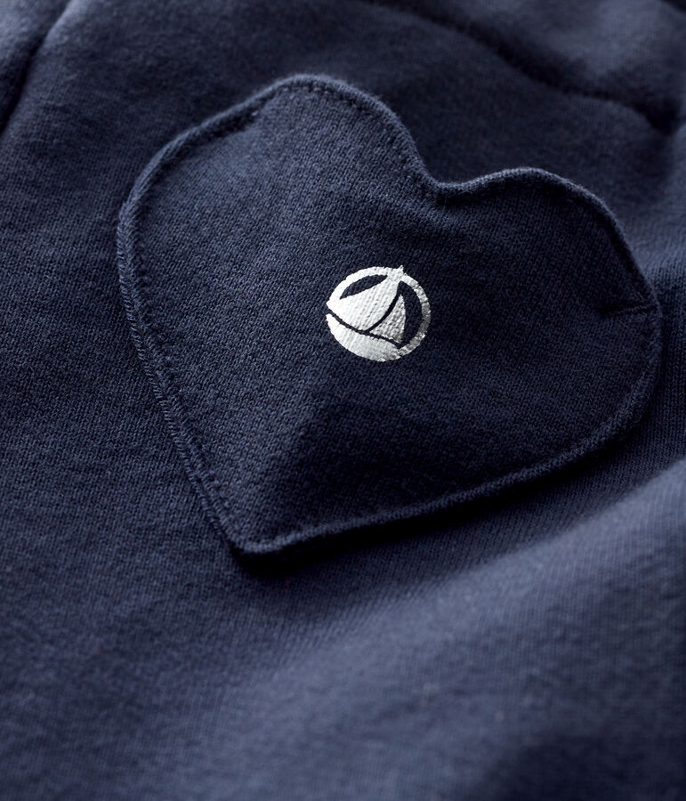 Legging b&eacute;b&eacute; fille en molleton bleu