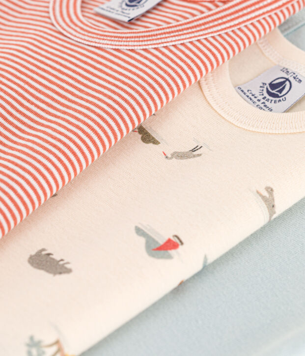 Lot de 3 bodies debardeurs animaux en coton multicouleur