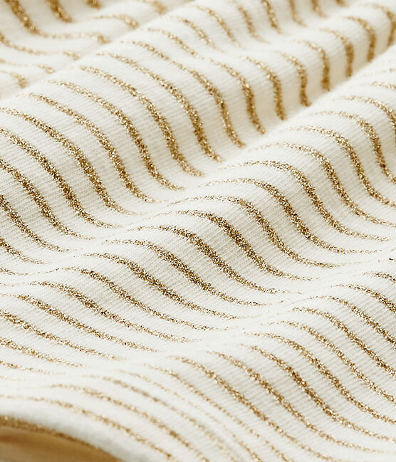 Robe body bébé fille à rayures blanc MARSHMALLOW/jaune DORE
