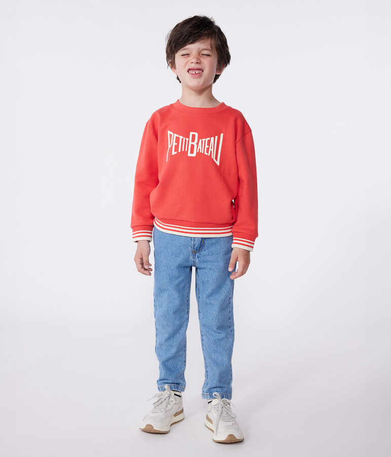 Sweatshirt enfant mixte en coton mprim&eacute; SPI